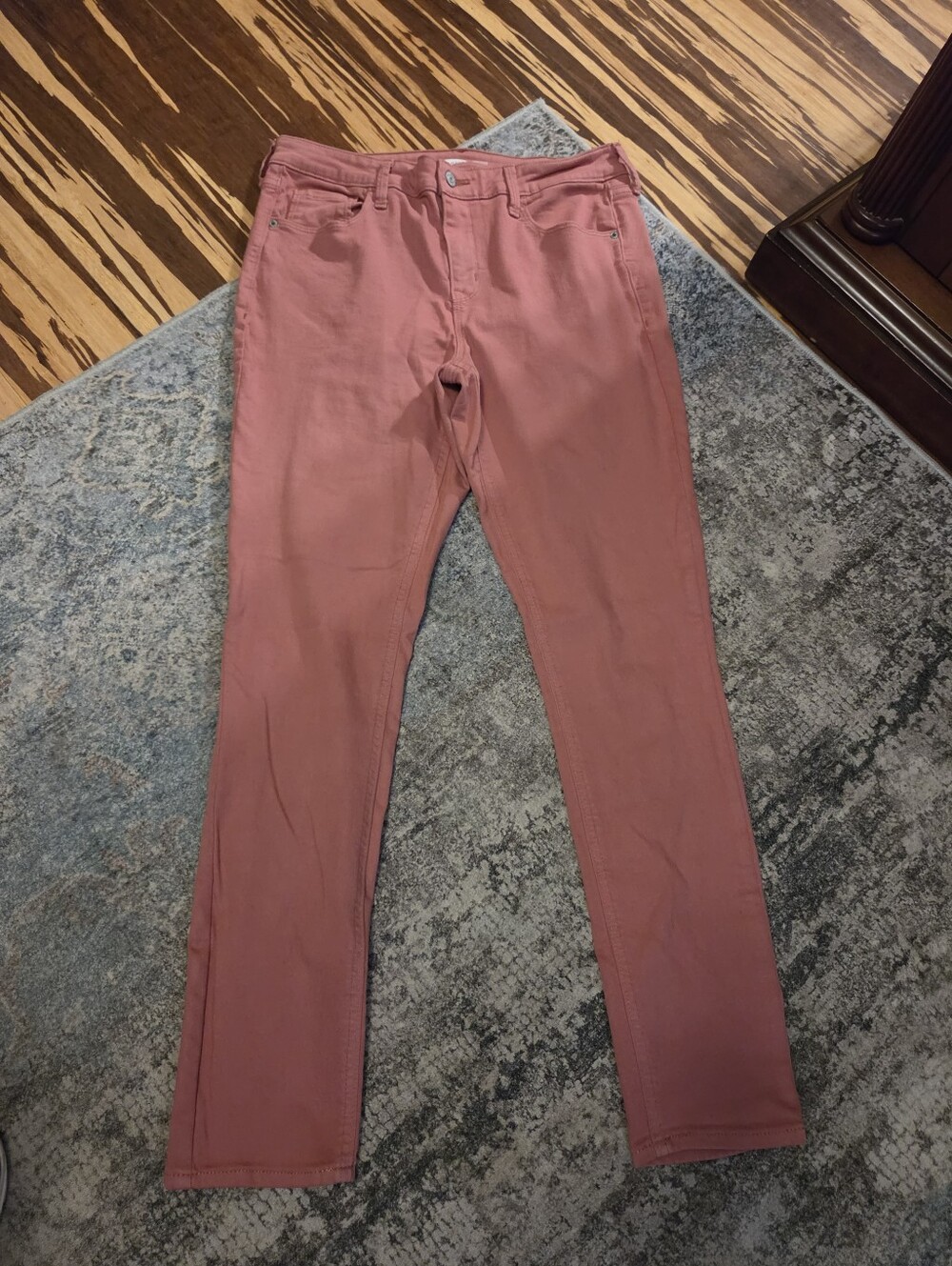 Old Navy Mid-Rise Rockstar Super Skinny Jeans Pink Desert Sun Size 12